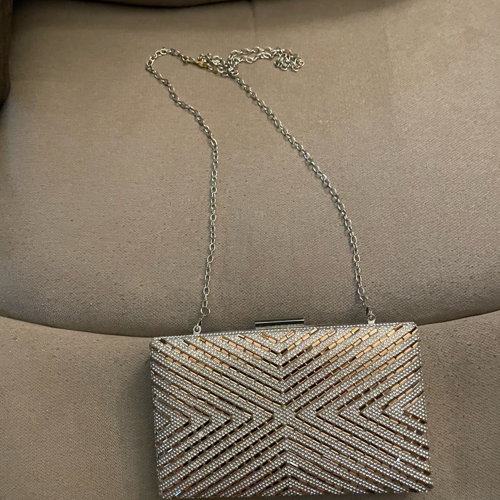 Elegant Silver Clutch Bag